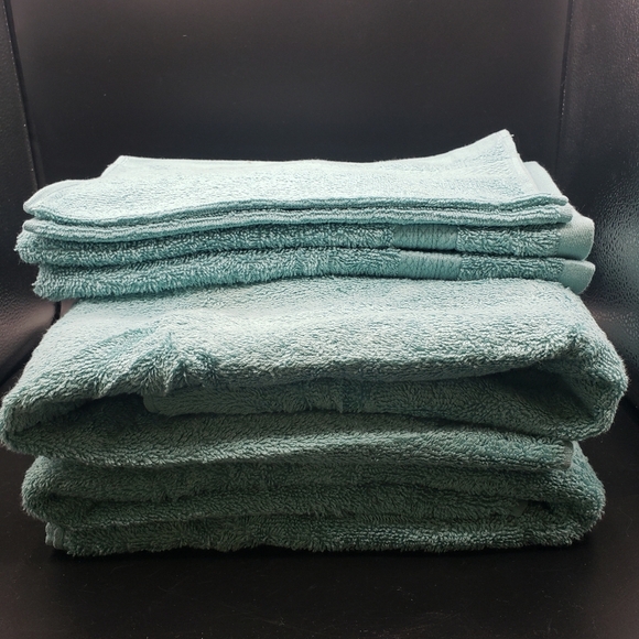 6 Pc Lane Linens Turquoise Oversized Bath Set 30" x 54" New - Picture 1 of 4